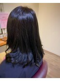 暗髪ラベンダーカラー