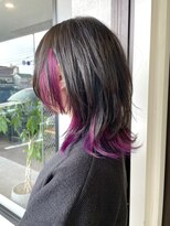 ナンバー(number+)&nbsp;20代30代ウルフインナーカラー立体感小顔丸み乾かすだけ