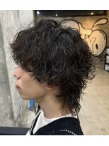 カーニー 上野(kearny) 波巻きウルフツイストスパイラルパーマメンズマッシュパーマ