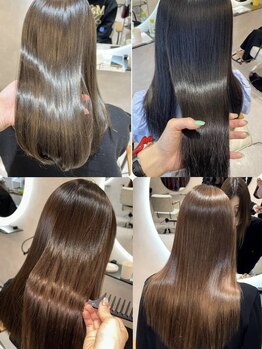 エヌ 武庫之荘店(enu)の写真/【年中無休/9～22時】「FIBREPLEX縮毛矯正＋カット¥12000」ふんわりと柔らかい質感で毛先までしっとり☆