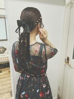 ビーンヘアスタジオ 蒲田(Bean hair studio)&nbsp;CUTEでピンクなトレンドあみおろしヘア♪