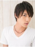 重めの斜めバングの目力ＵＰ！ウルフこなれヘア仙台愛子