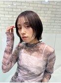 フェイスレイヤーボブ前髪あり暗髪丸顔K20250213