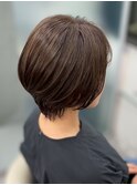 似合わせショート/ショートボブ/マロンベージュ/江坂