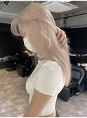 くびれヘア/アプリコットオレンジ/夏のヘアアレンジ/梅田