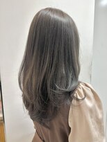 ビーチ(BEACH)&nbsp;ミルクティーベージュ透明感ブリーチなしカラーロングレイヤー