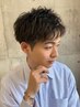 メンズカット+眉毛カット+ツイストスパイラルパーマ￥11,000
