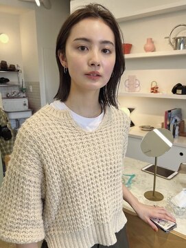 ユー(yew) レイヤーボブ+ラベンダーベージュ