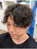 パーマを生かしたゆるふわショート