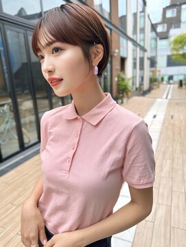 サンドパールス 仙台店(sand PALCE) 髪質改善/大人ガーリー/似合わせカット/ショートボブ前髪/仙台