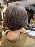 白髪ぼかし/ハイライト/髪質改善ショート大人小顔艶上品40代50代