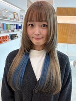 カッツ 笠岡店(CUT S)&nbsp;ベージュ×ブルーインナーカラー