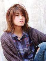 ワームス(warmth) 【warmth(大槻)】ツヤツヤのベージュカラーとエアリーな外はね