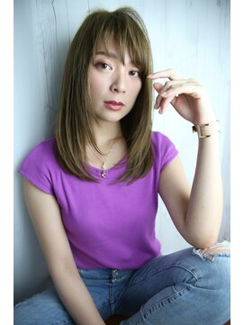 クロレ(CLORE) 【LOTUS大日】グレージュ斜めバング小顔ストレート