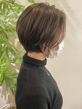 ベック ヘアサロン(BEKKU hair salon) アッシュグレーで柔らかさを☆丸み大人ショートボブ