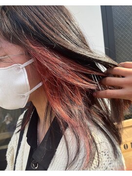 ジャム ヘアー サロン(Jam hair salon) 【jam hair 東高円寺】ちらっと見えるサーモンピンクインナー