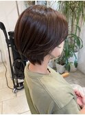ショートボブ×ナチュラルアッシュカラー/大人@20代30代40代