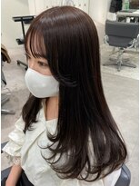 ユーフォリア 渋谷グランデ(Euphoria SHIBUYA GRANDE)&nbsp;大人ガーリー ブリーチなしピンクブラウン 顔周りレイヤー