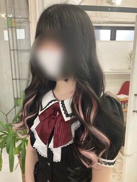 ハイエクステンション 京都駅前店(Hi-Extension) インナー×ピンク▼miho025