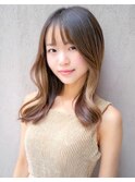 外はね甘めイヤリングカラーミディ