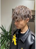 メンズパーマ×ハイライト
