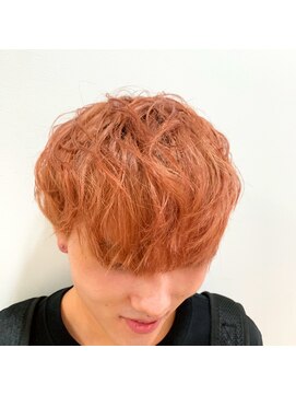 アジールヘア 所沢プロペ通り店(agir hair) オレンジベージュニュアンスパーマデザインカラーブリーチ所沢