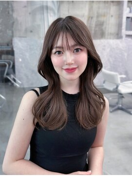 フィヴェント(Fivent) 黒髪ボブルフネビージュ小顔ワンレン顔まわり韓国レイヤーカット