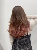 ピンクベージュグラデーション