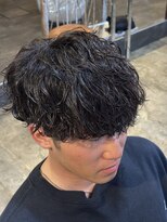 ルーメン 岐阜(ROOO MEN)&nbsp;メンズマッシュカット波巻きスパイラルシャドウパーマ