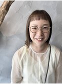 切りっぱなしボブ×ショートバング♪