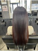オレンジカラーで艶髪  髪質改善トリートメント！