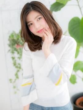 ネル 仙台(Nelu) 仙台/髪質改善/マロンベージュ☆内巻きふんわりワンカールd