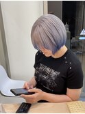 ハイライトカラーミルクティーベージュケアブリーチダブルカラー