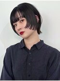 ウルフレイヤーウルフカット暗めカラーショート_ba567152