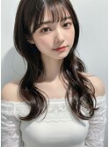 20代30代◎冬の暗めカラー×くびれレイヤーカットで小顔美人