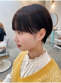 マッシュボブ◎小顔ショート前髪あり暗めカラー◎20代~50代
