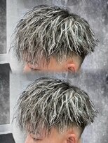 トップバイスリーナイン(TOP by THREE NINE)&nbsp;ホワイトメッシュ×ツイストパーマ