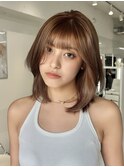 e448髪質改善ブリーチなしダブルカラーレイヤーボブカット原宿
