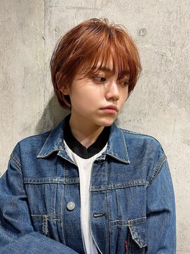 g r a i n canvas. 川崎/ショート/ボブ/髪質改善【グレイン】【5月1日~(予定)】 オレンジ/ショートボブ/髪質改善/艶カラー/白髪/オージュア/川崎