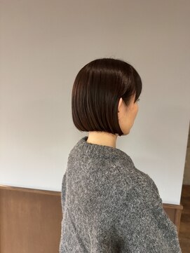 フープ 川越(hoop) えりあしスッキリな大人ボブ/切りっぱなしボブ/ワンレンボブ