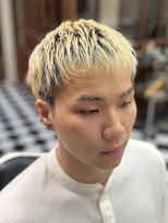 フランクス バーバー ウエストトウキョウ 吉祥寺店(FRANK’S BARBER WEST TOKYO) リバースセンターパートニュアンスパーマニュアンスウルフダウン