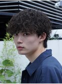 原宿メンズパーマ波巻きパーマシャドウパーマッシュウルフ強め