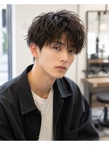 MEN's Baguz MEN'Sカット/ MEN'Sパーマ/ MEN'Sカラー 韓国マッシュ×無造作束感ニュアンスパーマレイヤー