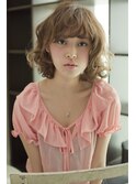 『ガーリー』×『ホワイトベージュ』☆外国人風☆ベールウェーブ