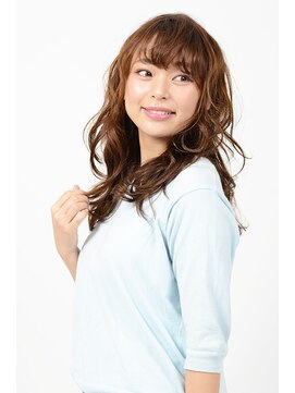 アース モード 新小岩店(EARTH/M) リラクシーなほつれウェーブ&フリンジバングスタイル