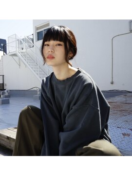 キーゴ 博多(KY-GO.) 黒髪ミディアム×オルチャンバング