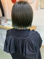 【cuzKLUB】コンパクトボブ×グリーンハイライト【池袋】