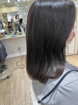 ネオリーブ チロル 横浜西口店(Neolive CiroL.)&nbsp;ブリーチなし グレージュ ロングボブ 横浜【前田】