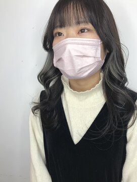 サイ(sai x) イヤリングカラーラベンダーグレー  立川/韓国ヘア/髪質改善