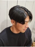ニュアンスパーマ×センターパート